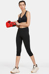 Zelocity Quick Dry 3/4Th Gym Leggings - Jet Black — thumbnail 4